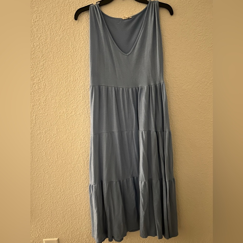 Sleeveless baby blue baby doll dress, size L